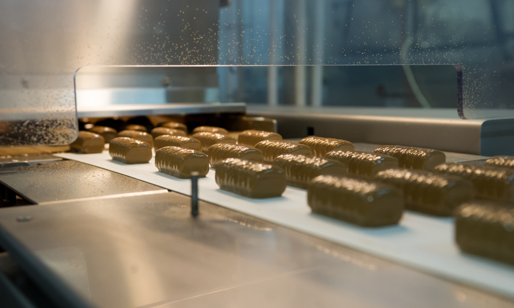 Aleksandrov X Ray Dairy Curd Snack Production Line Chocolate Coating 4 PR