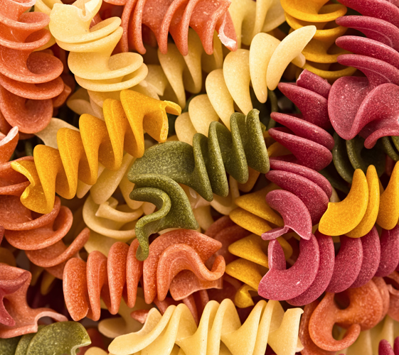 Pasta coloured