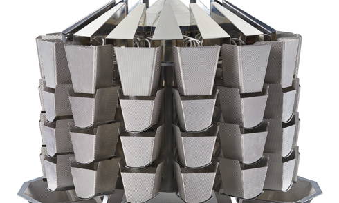 Screwfeeder Multihead Weigher for handling sticky and bulky products at high-speed
